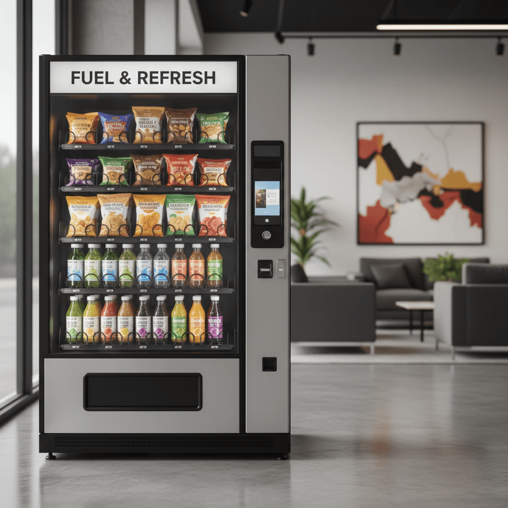 Stocked vending machine