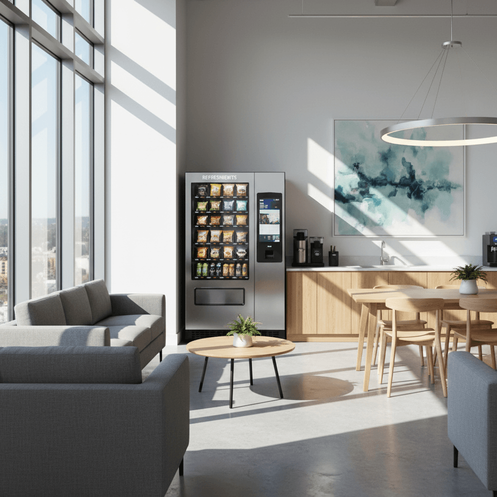 Modern office vending setup