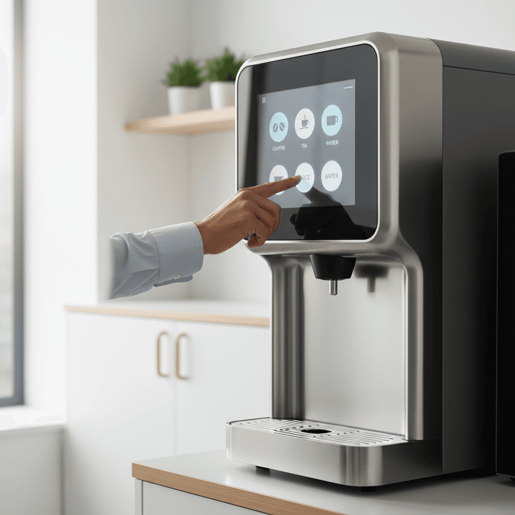 Professional snack vending machine in office setting